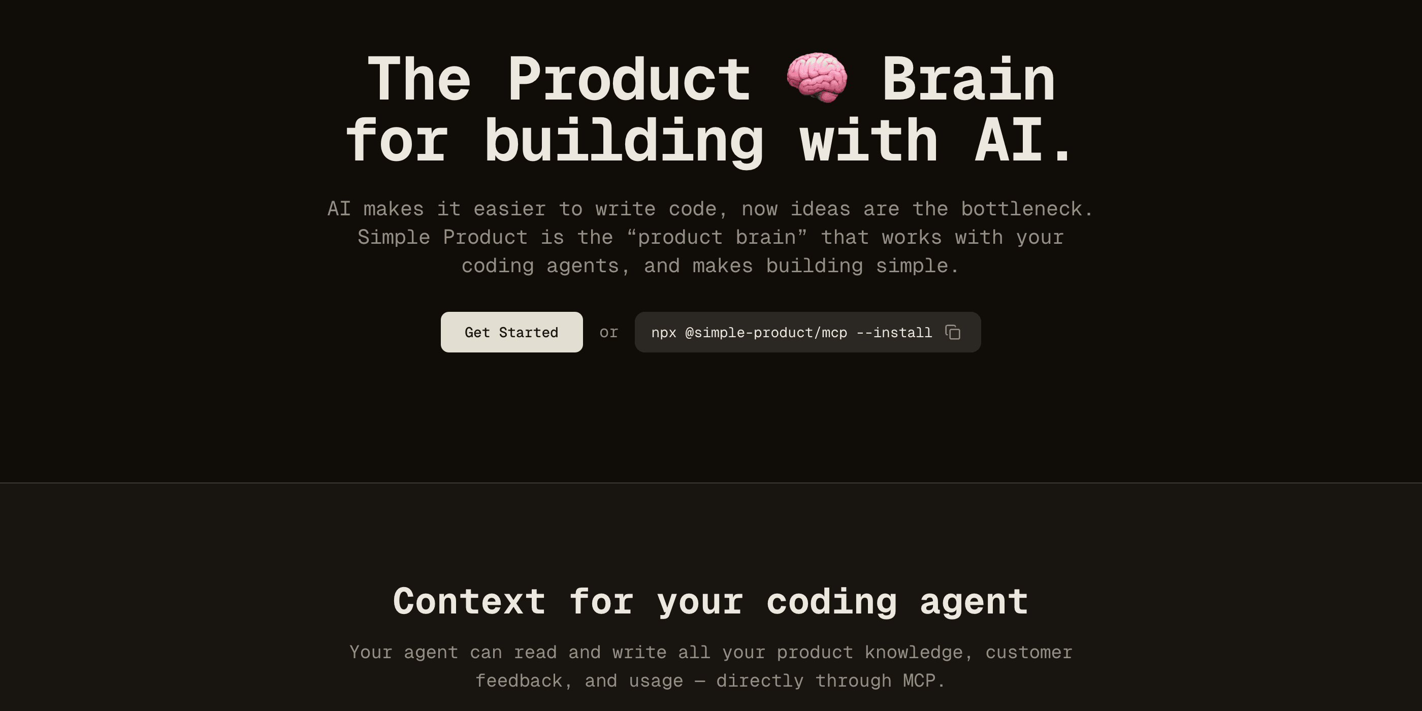 Simple Product — the product brain for building with AI