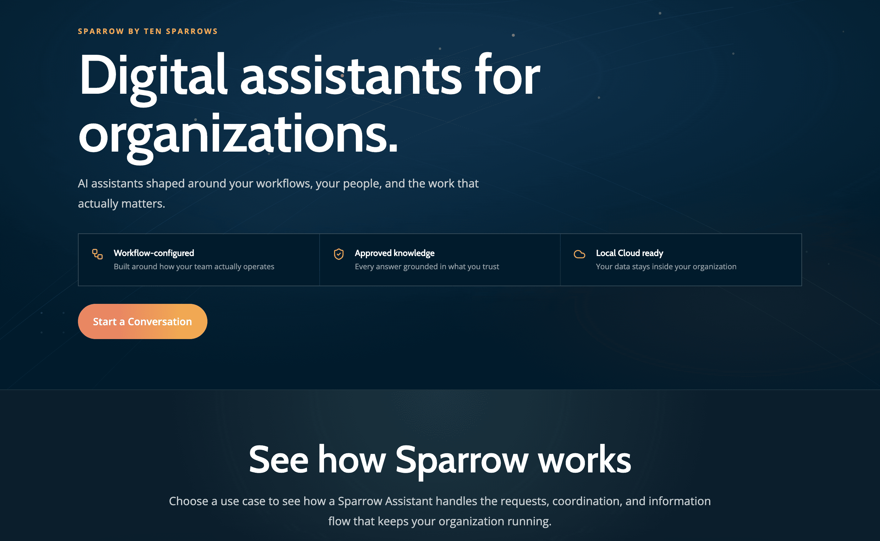 Ten Sparrows — digital assistants for organizations
